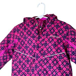 Columbia Girls Pink Navy Winter Coat 3T Snow Play Ski Blizzard Sledding Outdoor